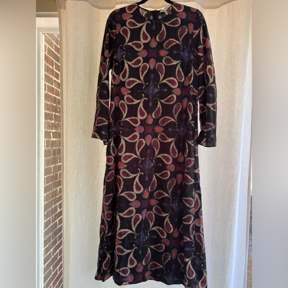 Zara long sleeve maxi dress size large
